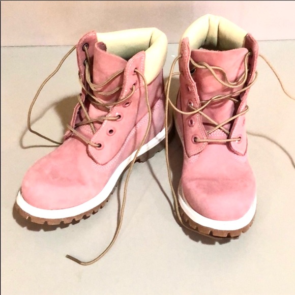 pink timberlands size 5